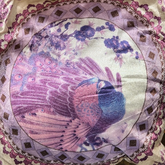 2 Velvet Pink & Purple Colored Peacock Boho Mendella Throw Pillows Decor New - Picture 9 of 13